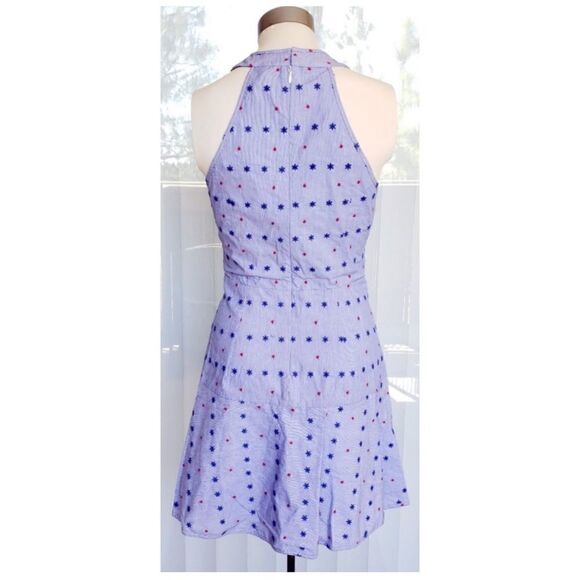 PARKER Stars Dots Tie Waist Sleeveless Mini Dress Sz XS - Picture 6 of 12
